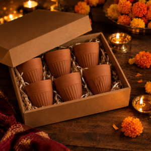 KulhadCup terracotta kulhad gift set of 6 cups
